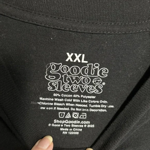 Goodie Two Sleeves Nightmare Before Coffee XXL Skeleton Black T Shirt S\S - Picture 5 of 11